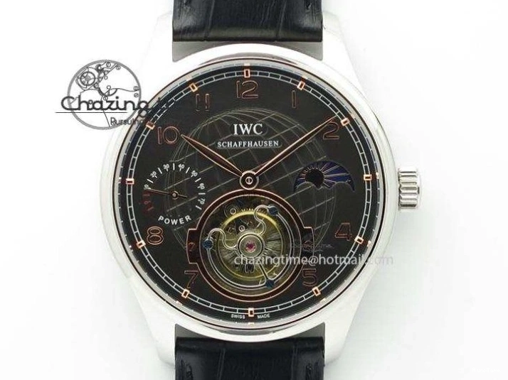 MIROTIME 0403 Portuguese Real PR IW500127 RG ZF 1:1 Best Edition Grey Red Dial On Brown Leather Strap A52010 V AllSeason 7331